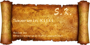 Sauerwein Kitti névjegykártya